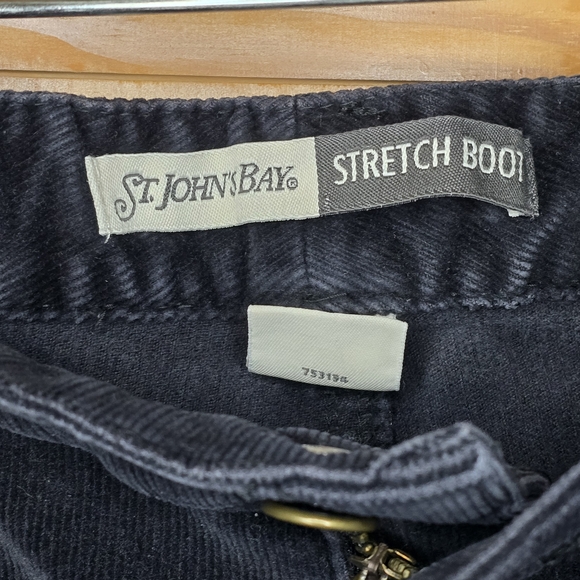 St. John's Bay Black Corduroy Flared Leg Pants, Size 16 - Picture 5 of 6